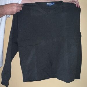 Men’s polo by Ralph Lauren V-Neck Pullover/Sweater, Size: XXL, Color: Gray